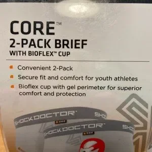 Shock Doctor 2 Pack Compression Shorts With Bio-Flex Cup - Adult Small | Ideal For Baseball, Hockey, Lacrosse | Men's/Youth | Buy Now With Express International Delivery